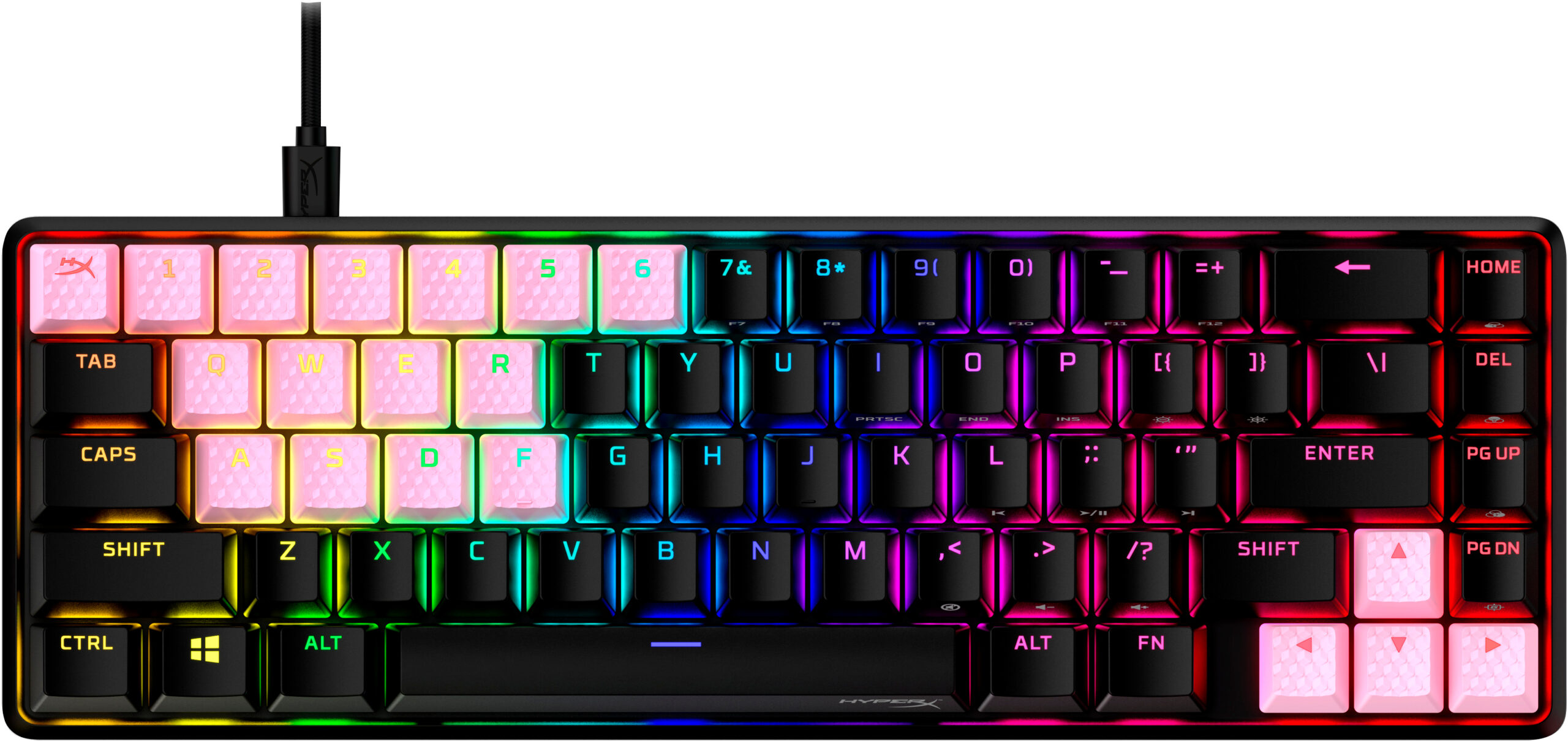 Tastatura Gaming Keycaps Full set, HyperX Pudding, US Layout, Pink "519U0AA" (timbru verde 0.8 lei)