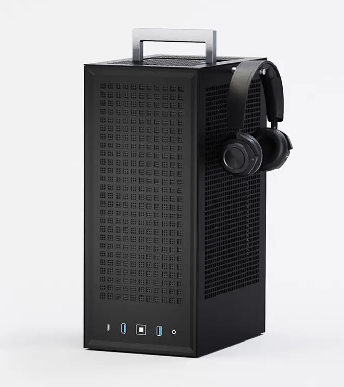 Carcasa HYTE Revolt 3, Premium ITX, full-size 3-slot GPU, SFX/SFX-L PSU support, Black "CS-HYTE-REVOLT3-B" (timbru verde 0.32 lei)