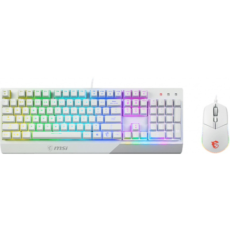MSI VIGOR GK30 COMBO WHITE KEYBOARD MOUSE "VIGOR GK30 COMBO WHITE US" (timbru verde 0.8 lei)