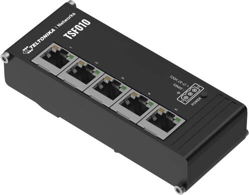 SWITCH Teltonika "TSF010", 5 x LAN port 10/100 Mbps, flat si compact "TSF010000000" (timbru verde 0.8 lei)