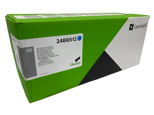 Toner Original Lexmark Cyan, 24B6512, pentru XC8160|XC8160|XC8163, 50K, (timbru verde 1.2 lei)"24B6512"