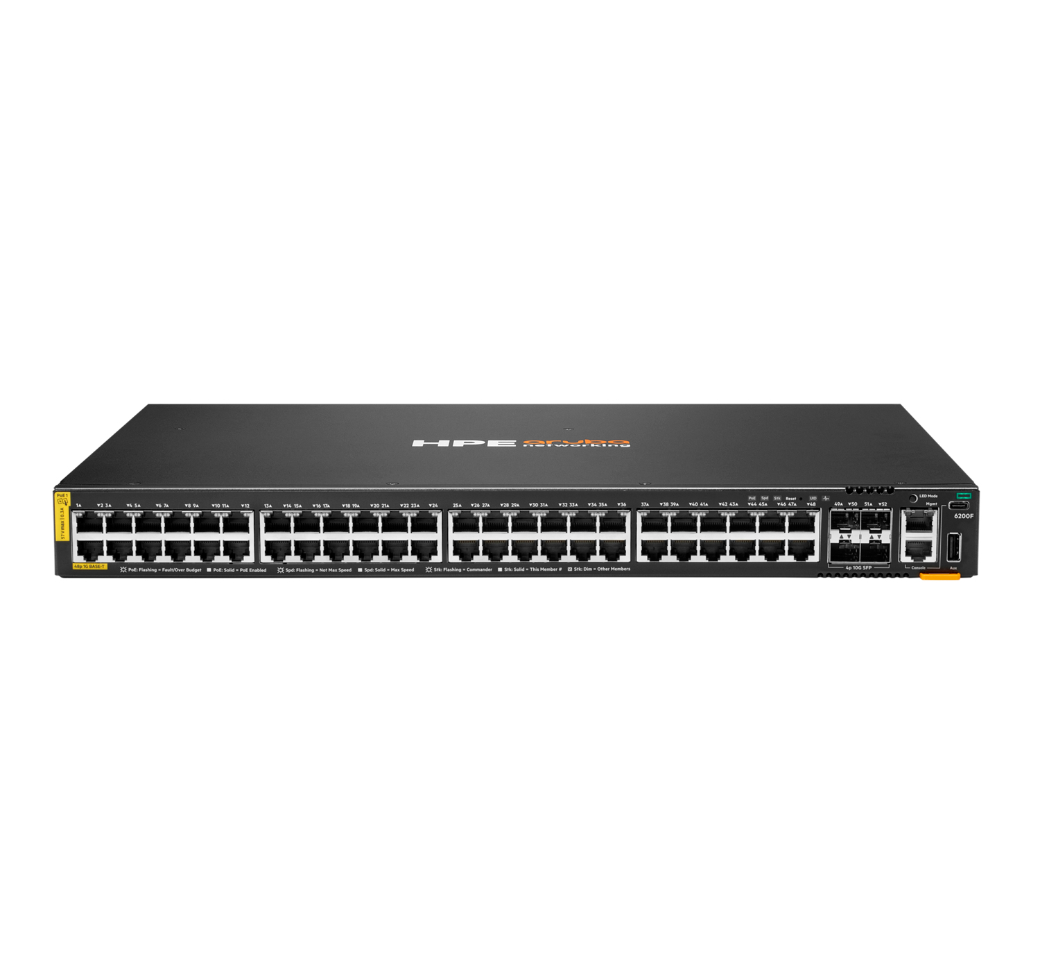 NET SWITCH 48G 4SFP+/6200F JL727B#ABB ARUBA BY HPE "JL727B#ABB" (timbru verde 2 lei)