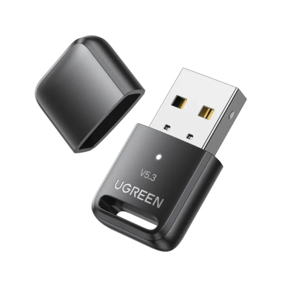ADAPTOARE Bluetooth Ugreen, "CM591" conectare prin USB 2.0, distanta 10 m (pana la), Bluetooth v5.3, antena interna, "90225" (timbru verde 0.18 lei) - 6957303892259