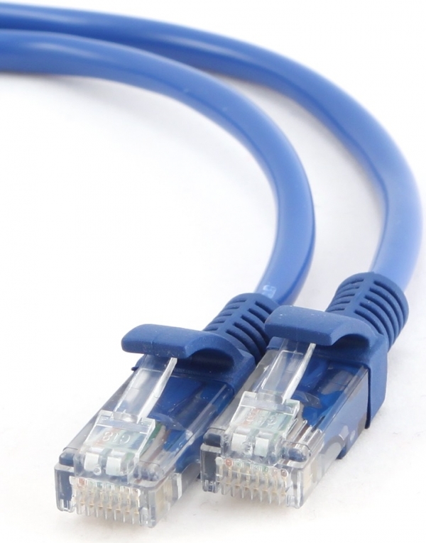 PATCH CORD UTP GEMBIRD Cat5e, cupru-aluminiu, 1 m, albastru, AWG26, "PP12-1M/B" (timbru verde 0.08 lei)