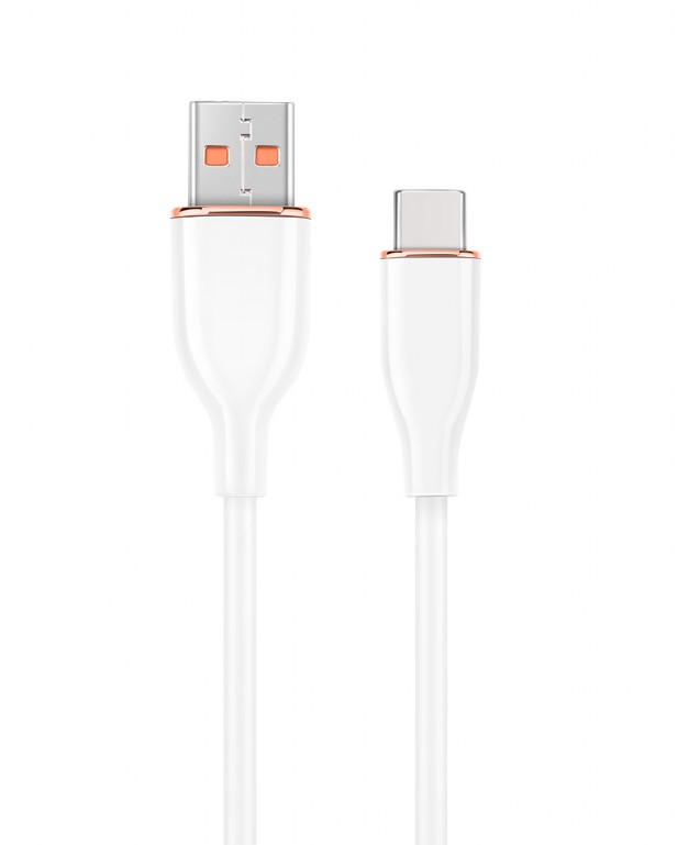 CABLU alimentare si date GEMBIRD, pt. smartphone, USB 2.0 (T) la USB 2.0 Type-C (T), 1.5m, protectie silicon, alb, "CC-USB2S-AMCM-1.5M-W" (timbru verde 0.08 lei)