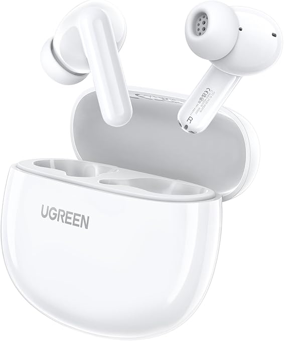 CASTI Ugreen, "WS207" HiTune P3 True Wireless, 28 ore baterie, TWS, incarcare USB Type-C, bluetooth 5.4, alb, "45110" (timbru verde 0.18 lei) - 6941876241101