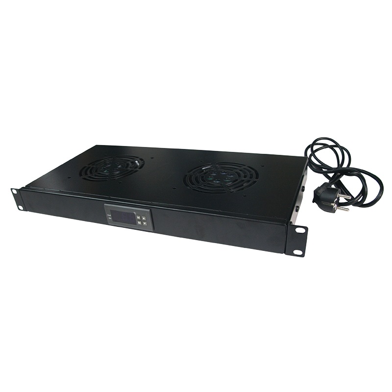 UNITATE RACIRE LOGILINK, 1U pentru rack 19", 4 ventilatoare, 1600rpm, 25dBA, flux aer 49.8cfm, otel 1.5mm, cu termostat, cablu alimentare 1.8m, black "FAU04FB" (timbru verde 11 lei)