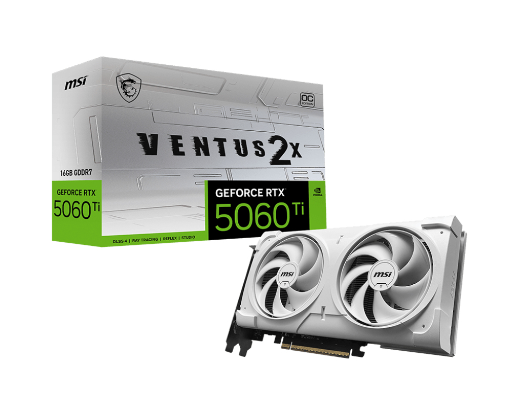 MSI GeForce RTX 5060 Ti 16G VENTUS 2X OC WHITE PLUS "GeForce RTX 5060 Ti 16G VENTUS 2X OC WHITE PLUS"