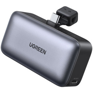 POWER BANK Ugreen "PB503", 5000mAh, 20W PD3.0, 1 x USB Type-C, 1 x USB Type-C integrat, gri, "35338" (timbru verde 0.98 lei) - 6941876233380