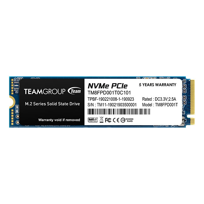 SSD TEAMGROUP MP33 PRO, 1TB, PCIe Gen3x4 M.2 2280, 3D TLC NAND NVMe, R/W: 3400/2600 MB/s, "TM8FPD001T0C101" (timbru verde 0.18 lei)