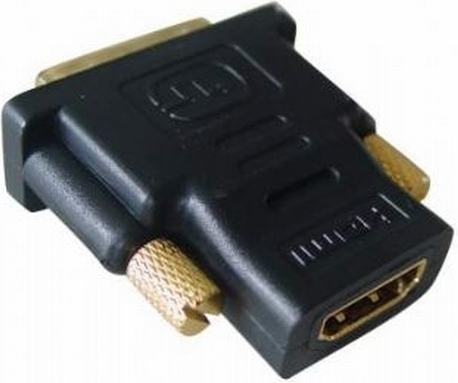 ADAPTOR video GEMBIRD, DVI-D SL (T) la HDMI (M), conectori auriti, black, "A-HDMI-DVI-2" (timbru verde 0.08 lei)