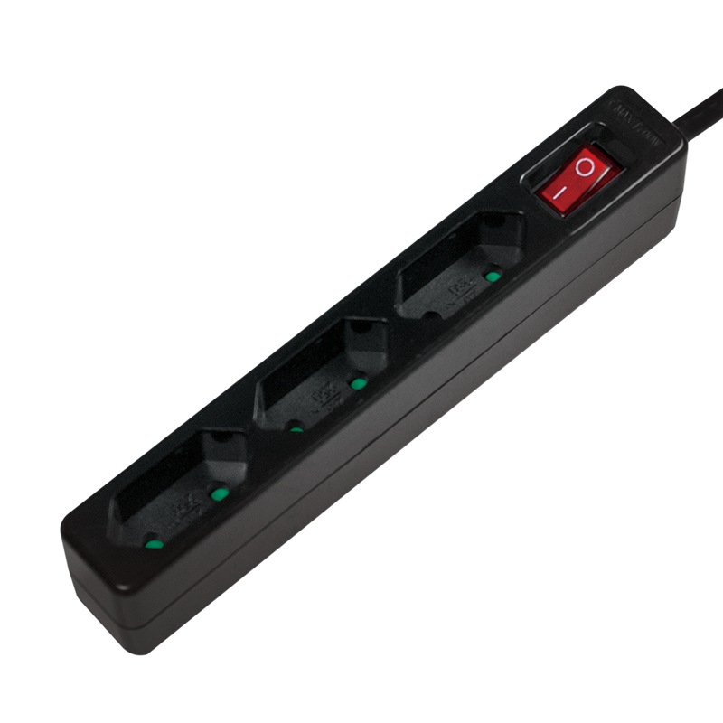 PRELUNGITOR LOGILINK, Euro skt x 3, conectare prin Schuko (T), cablu 1.5 m, 7.5 A, protectie contact accidental, negru, "LPS230B" (timbru verde 0.18 lei)