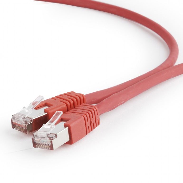 PATCH CORD S/FTP GEMBIRD Cat6a, LSZH, cupru, 0.5 m, rosu, AWG27, dublu ecranat "PP6A-LSZHCU-R-0.5M" (timbru verde 0.08 lei)