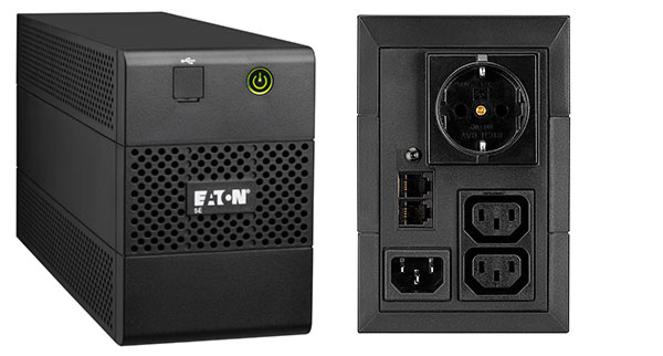 UPS Eaton, Line int., mini Tower, 360 W, AVR, IEC x 2, LED, back-up 11 - 20 min. "5E650IUSBDIN" (timbru verde 40 lei)