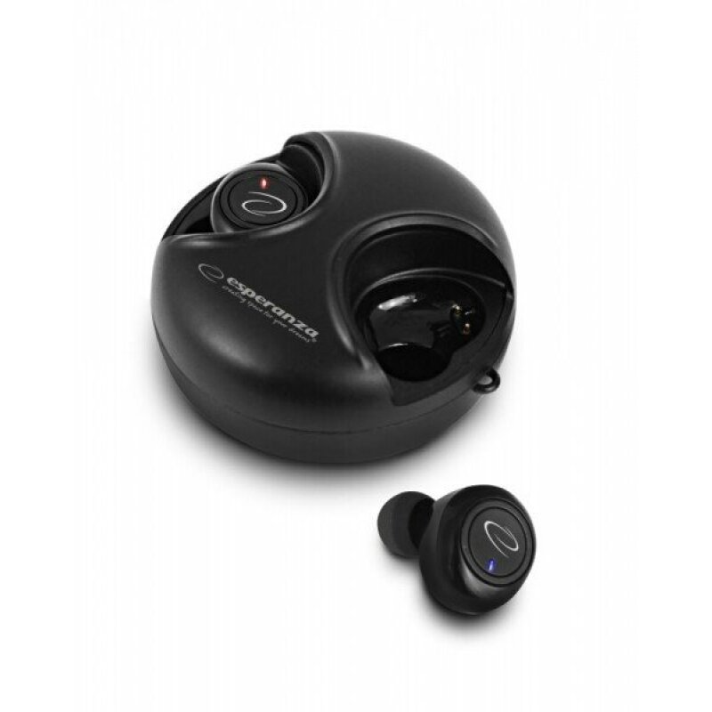 Casti True Wireless cu microfon Esperanza Aries, EH228K, Bluetooth, Touch control, Negru "EH228K" (timbru verde 0.18 lei)