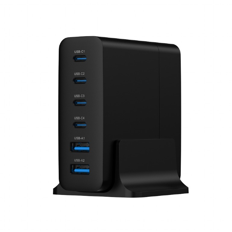 ALIMENTATOR retea 220V GEMBIRD, universal, 2 x USB-A + 4 x USB-C 3A , max. 75W PD GaN, protectie: scurtcircuit, supraincarcare, supratensiune, supraincalzire, cablu 1.5m, negru, "TA-UC-2A4C-PD75-01-BK" (timbru verde 0.03 lei)