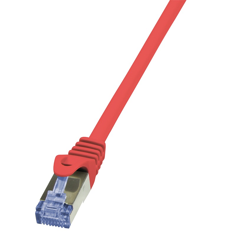 PATCH CORD S/FTP LOGILINK Cat6a, LSZH, cupru, 1 m, rosu, AWG26, dublu ecranat "CQ3034S" (timbru verde 0.08 lei)