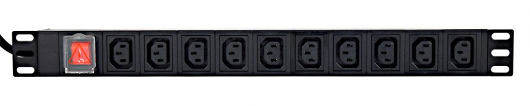 PDU GEMBIRD 1U pt. rack 19 inch, 10 prize IEC, intrare IEC, max 16 A, on/off, 2 m, "EG-PDU-10C132C19" (timbru verde 0.8 lei)