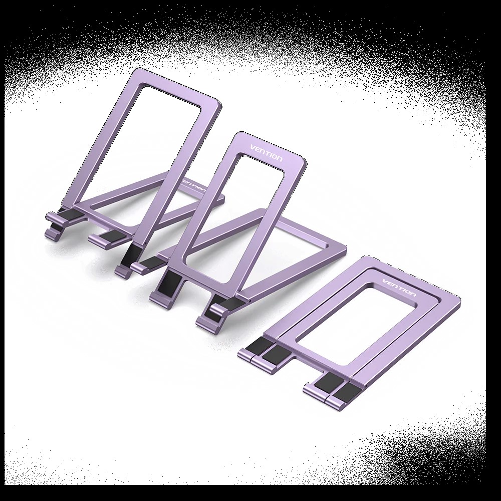 Suport smartphone pentru birou Vention, aliaj de Aluminiu, portabil, device compatibil 4 - 12.9inch, gri, "KCZH0" - 6922794772502