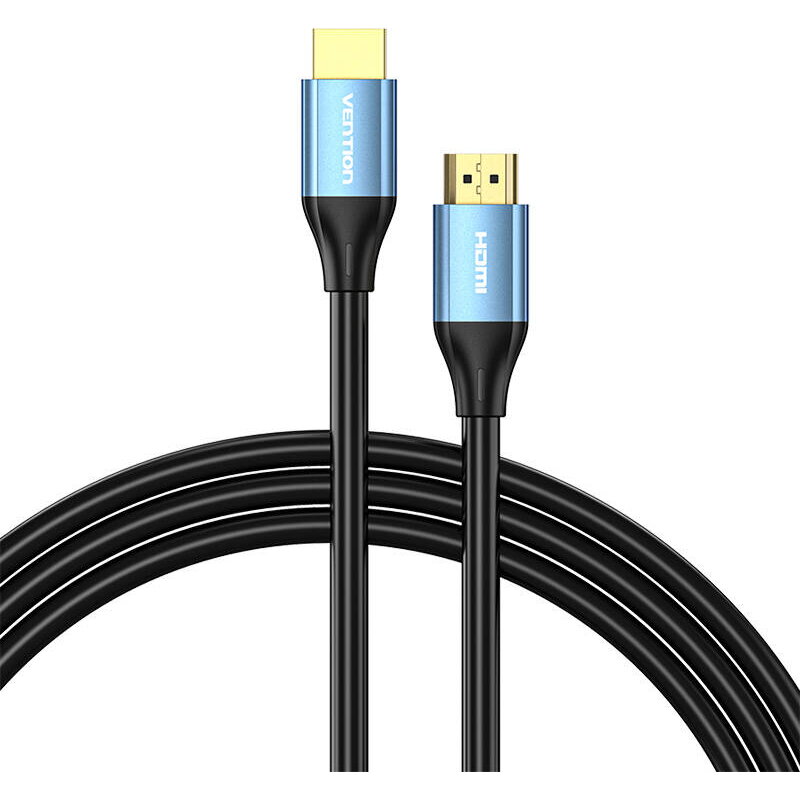 Cablu video Vention, HDMI(T) la HDMI(T), 1m, rezolutie maxima 4K la 60Hz/1080p la 60Hz, conectori auriti, cupru, invelis PVC, negru, "ALHSF" (timbru verde 0.18lei) - 6922794765580