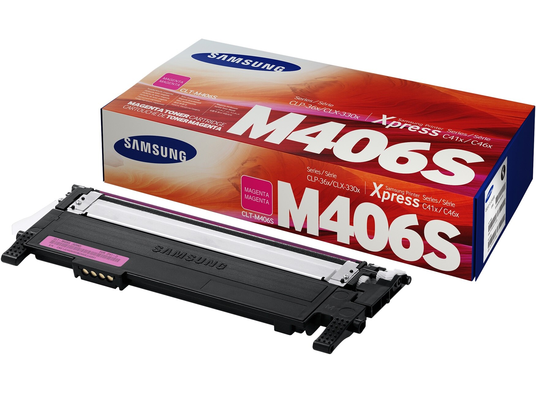 Toner Original Samsung Magenta, M406S, pentru CLP-360|365||CLX-3300|3305, 1K, (timbru verde 1.2 lei) , "SU252A"