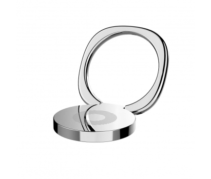 SUPORT Telefon Baseus Privity Ring, inel metalic pentru o prindere sigura si suport orizontal telefon, argintiu "SUMQ-0S" - 6953156251687