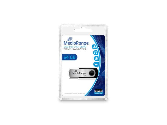 MediaRange USB 2.0 flash drive, 64GB "MR912" (timbru verde 0.03 lei)