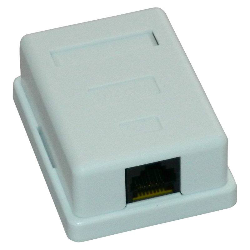 Priza UTP simpla aplicata cat.6 - EMTEX, "EMT-UTP6-1P-PT"