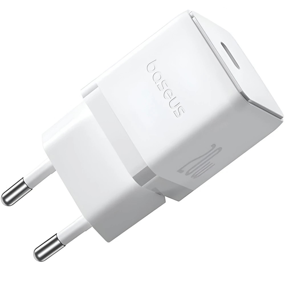 INCARCATOR retea Baseus Palm, Quick Charge 20W, 1 x USB Type-C 5V/3.0A, include cablu USB Type-C la USB Type-C 1m, alb "P10111602213-01" (timbru verde 0.18 lei) - 6932172677428