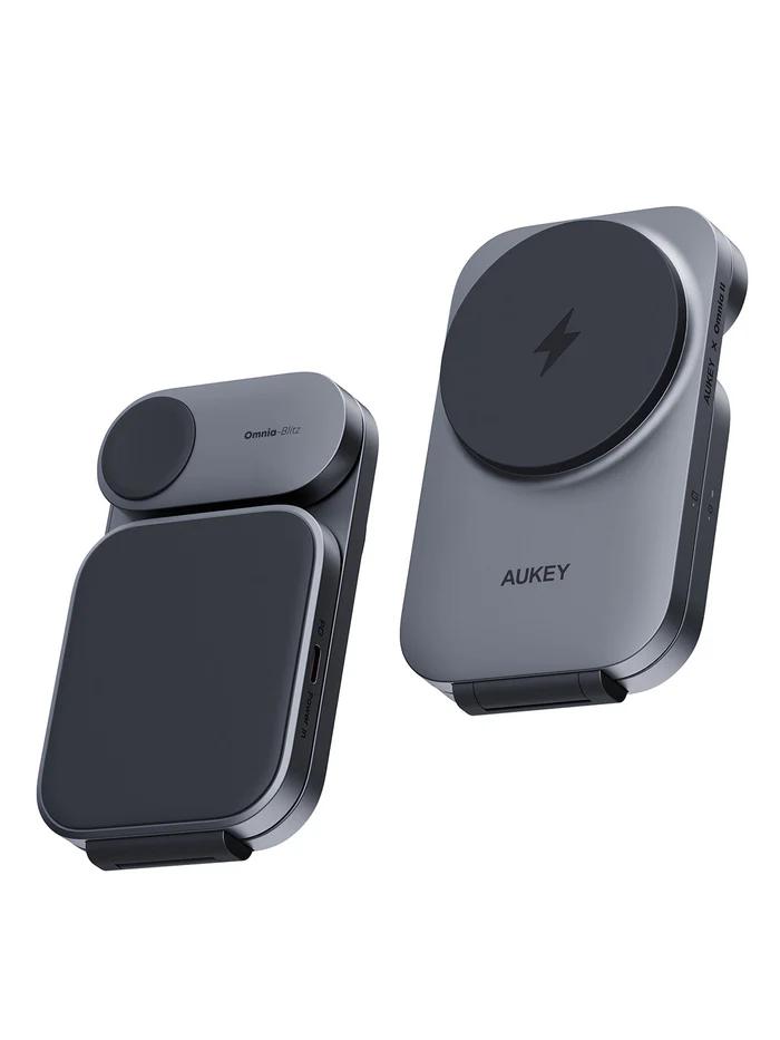 Statie de incarcare wireless Aukey, LC-MC312 (EU), 15W, fast charge, 1 x USB-C, negru, "LLTSEUN1049283" (timbru verde 0.18 lei) - 689323787432