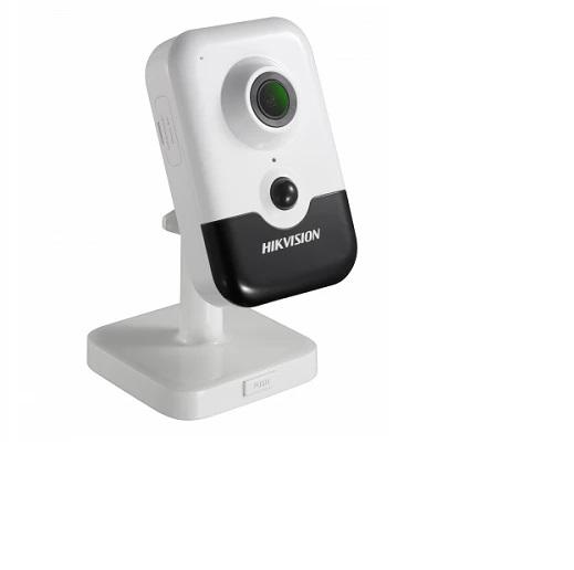 CAMERA IP Hikvision, cube pt. interior | exterior, dist. IR 30 m, tip lentila fixa 2.8 mm, 4 Mpx, microfon, PoE, carcasa plastic, slot SD card, "DS-2CD2446G2-I28C" (timbru verde 0.8 lei)