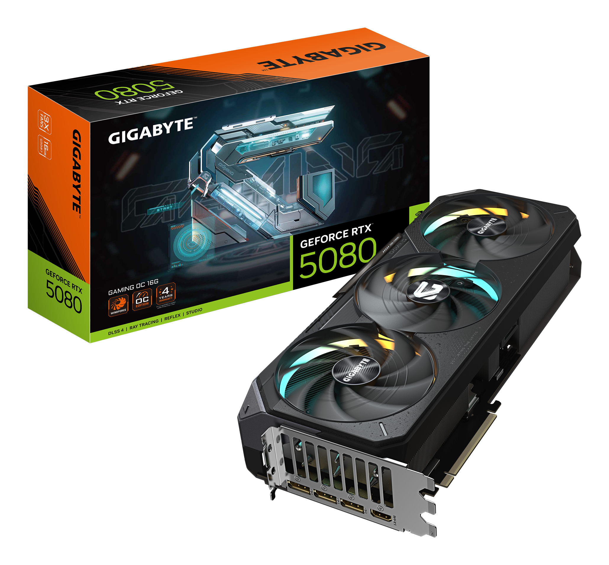 Placa video GeForce RTX 5080 Gaming OC 16G, 16384 MB GDDR7 "GV-N5080GAMING OC-16GD"