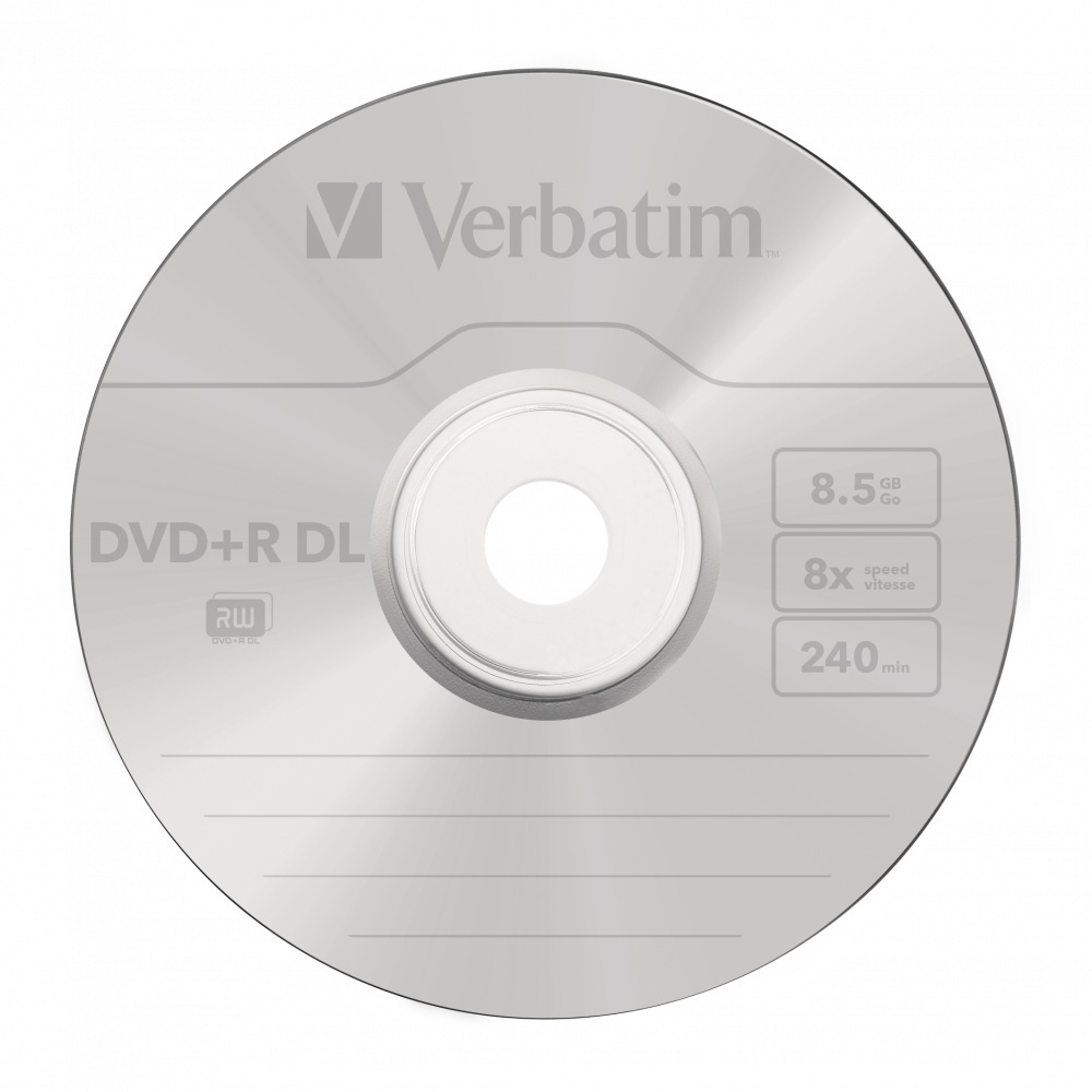 DVD+R VERBATIM 8.5GB, 240min, viteza 8x, 1 buc, Double Layer, Jewel Case, "Matt Silver" "43540"