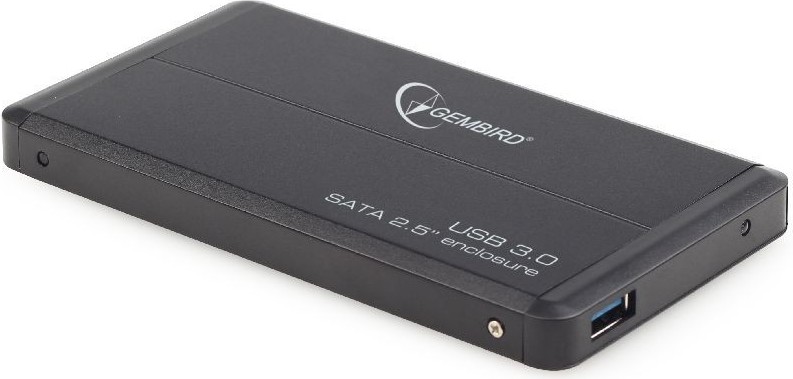 RACK extern GEMBIRD, pt HDD/SSD, 2.5 inch, S-ATA, interfata PC USB 3.0, aluminiu, negru, "EE2-U3S-2" (timbru verde 0.8 lei)