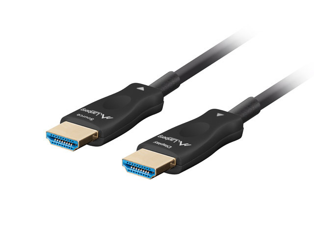 Cablu HDMI M/M v2.1 30 m optic negru AOC "CA-HDMI-30FB-0300-BK" (timbru verde 0.8 lei)