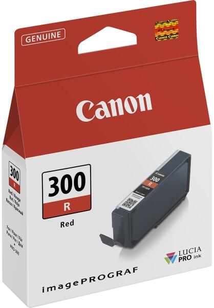 Cartus Cerneala Original Canon Red, PFI-300R, pentru IPF TM-240|IPF TM-340, 55ml, (timbru verde 1.2 lei),NOPP, "4199C001AA"