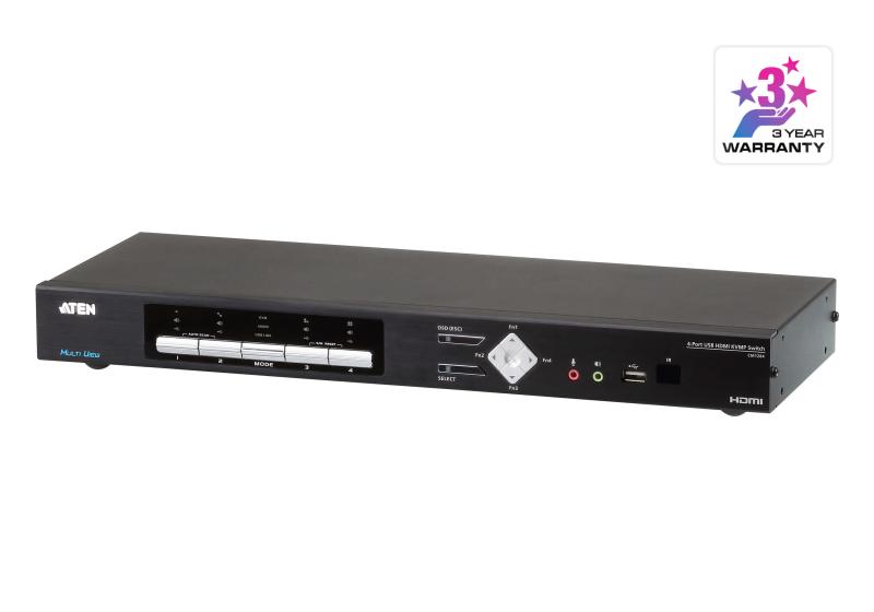 4-Port USB HDMI Multi-View KVMP Switch "CM1284-AT-G" (timbru verde 2 lei)