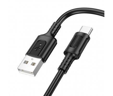 CABLU alimentare si date Borofone "BX111", Charging Data Cable pt. smartphone, USB la USB Type-C, 3A, 1m, negru "6941991115080" (timbru verde 0.18 lei)
