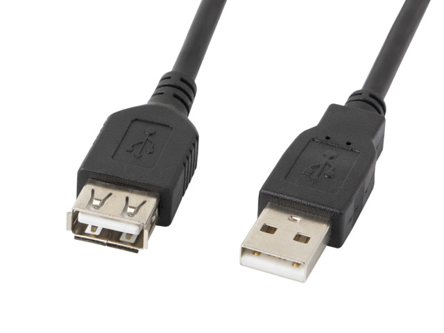 Cablu USB-A M/F 2.0 0,7 m negru "CA-USBE-10CC-0007-BK" (timbru verde 0.08 lei)