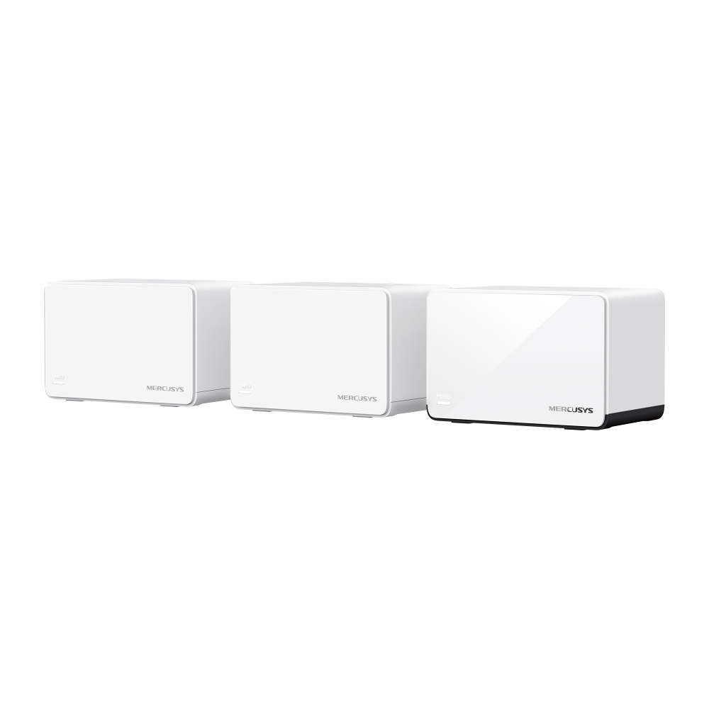 MESH Mercusys, Wi-Fi 6 AX3000 Dual-Band (2402+574 Mbps), 1x Port 2.5G + 2x Port Gigabit, acoperire pana la 650mp, "Halo H85X(3-PACK)" (timbru verde 2 lei)