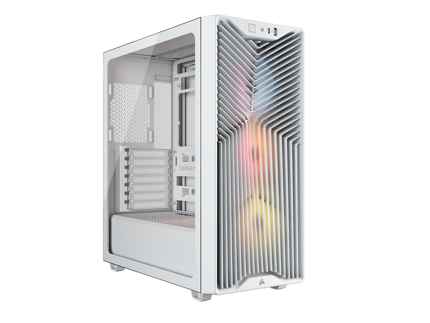Carcasa Corsair 3200D RS ARGB, Mid-Tower, ATX, 3 ventilatoare incluse RS120 ARGB, Alb "CC-9011345-WW" (timbru verde 0.32 lei)