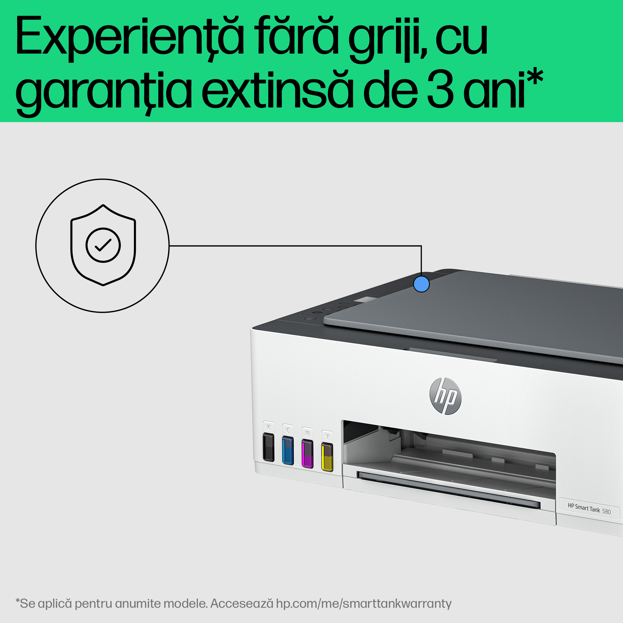 Multifunctional Inkjet CISS Color HP, SMART TANK 580, A4, Functii: Impr.|Scan.|Cop., Vit.Print. 12ppm, Conectivitate:USB|WIFI, Duplex:nu, ADF:Nu(incl.TV 8lei) "1F3Y2A" - imagine 8