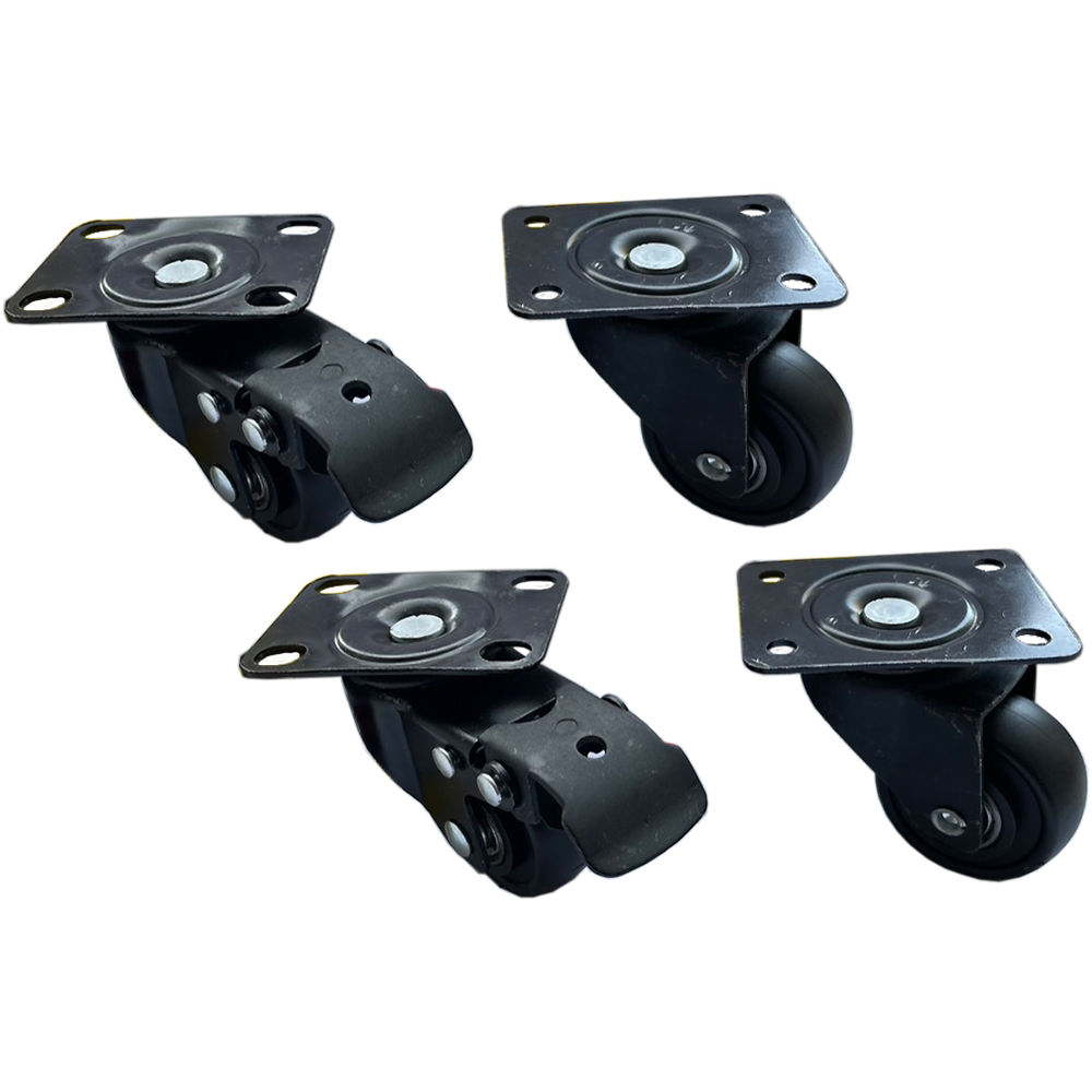 Set de patru roti pentru cabinete metalice rack, Xcab "Xcab-51200"