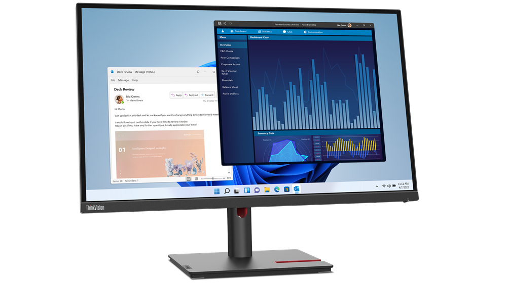 Monitor ThinkVision T27h-30, 27", In-Plane Switching, 16:9, 2560x1440, "63A3GAT1EU" (timbru verde 7 lei)
