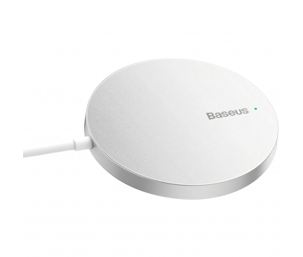 INCARCATOR wireless Baseus Simple Mini3, magnetic, 15W, cablu Type-C la USB 1.2m inclus, argintiu "CCJJ040012" (include TV 0.18lei) - 6932172618650