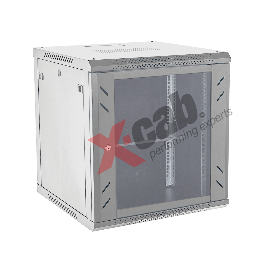 Cabinet metalic de perete 19", tip rack wallmount, 12U 600x450 mm, Xcab S Gri "Xcab-12U45S.7035"