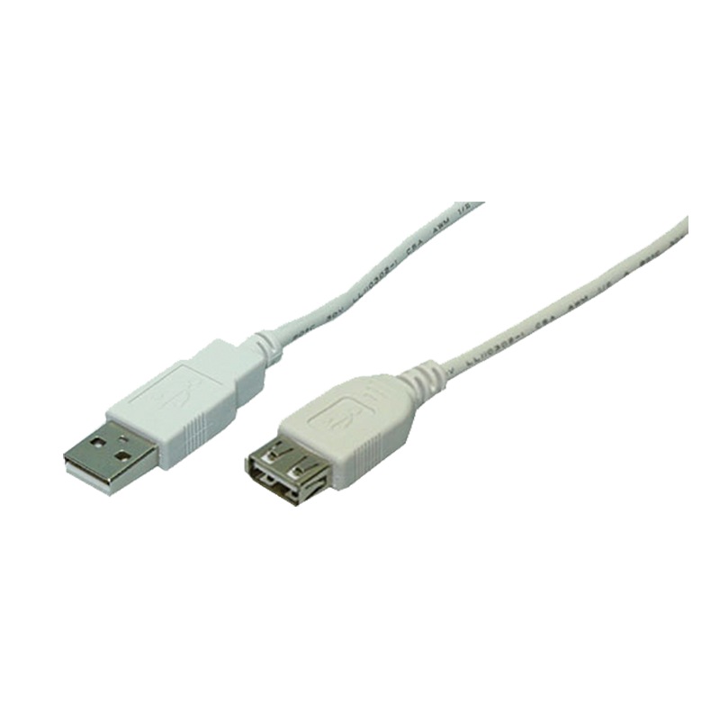 CABLU USB LOGILINK prelungitor, USB 2.0 (T) la USB 2.0 (M), 3m, gri, "CU0011" (timbru verde 0.18 lei)