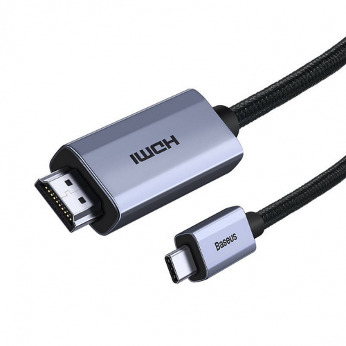 CABLU video Baseus High Definition Graphene,USB Type-C la HDMI (T), versiunea 2.0, rez max 4K UHD (3840 x 2160) 60 Hz, conectori auriti, 2m, negru "WKGQ010101" (timbru verde 0.18 lei) - 6932172608125