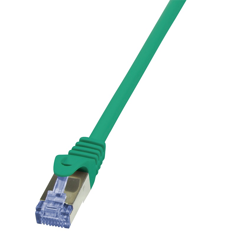 PATCH CORD S/FTP LOGILINK Cat6a, LSZH, cupru, 0.25 m, verde, AWG26, dublu ecranat "CQ3015S" (timbru verde 0.08 lei)