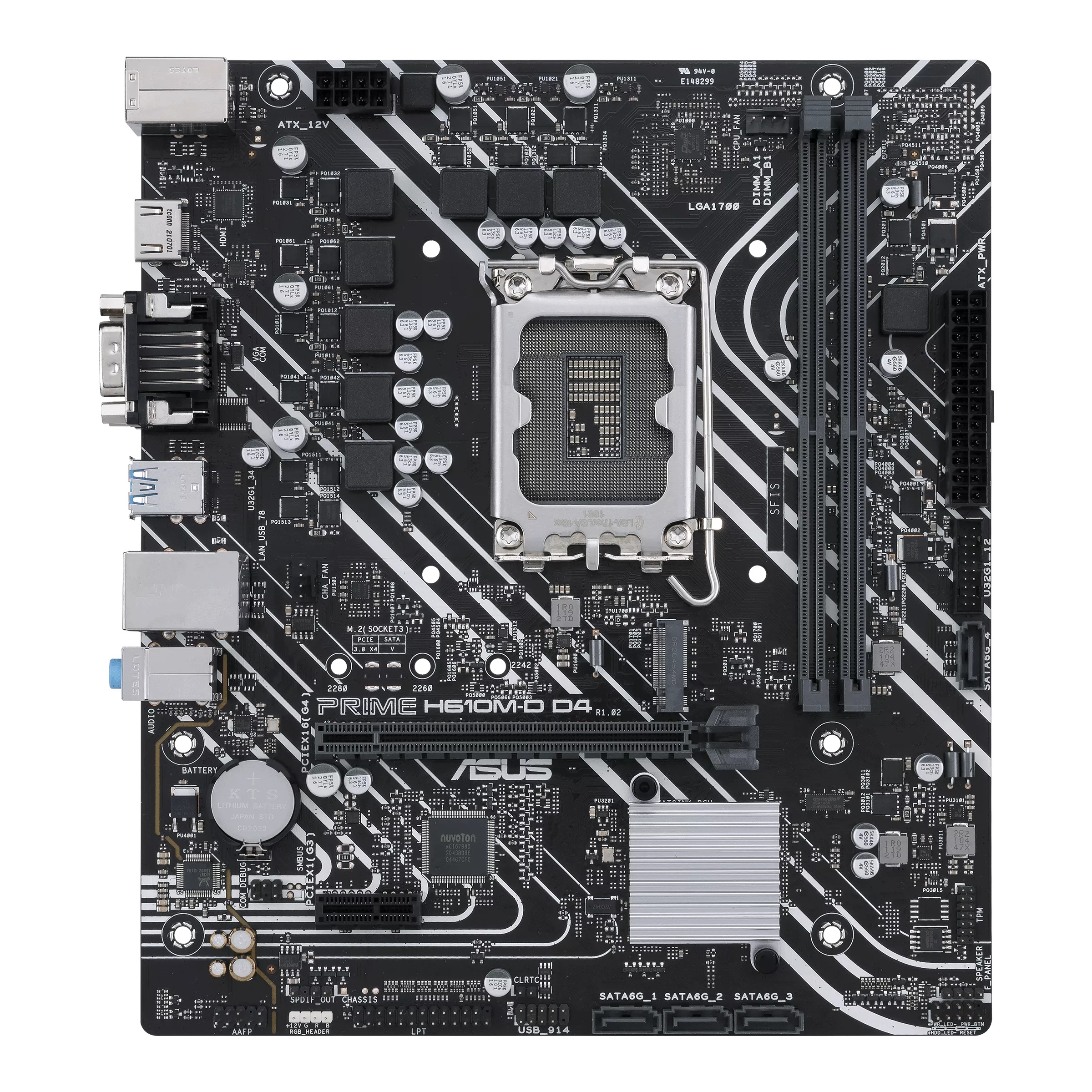 PLACA de BAZA Asus "PRIME H610M-D D4", skt LGA 1700, mATX, Intel H610, 2 x DDR4, max. 64 GB, 4 x SATA, 1 x M.2, 7.1, "PRIME H610M-D D4"